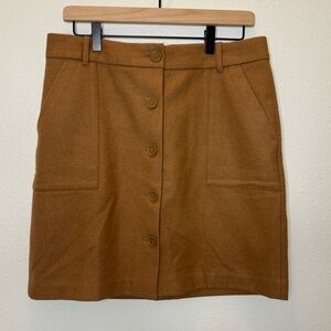 Brown Eddie Bauer Button Up Skirt Size 6
